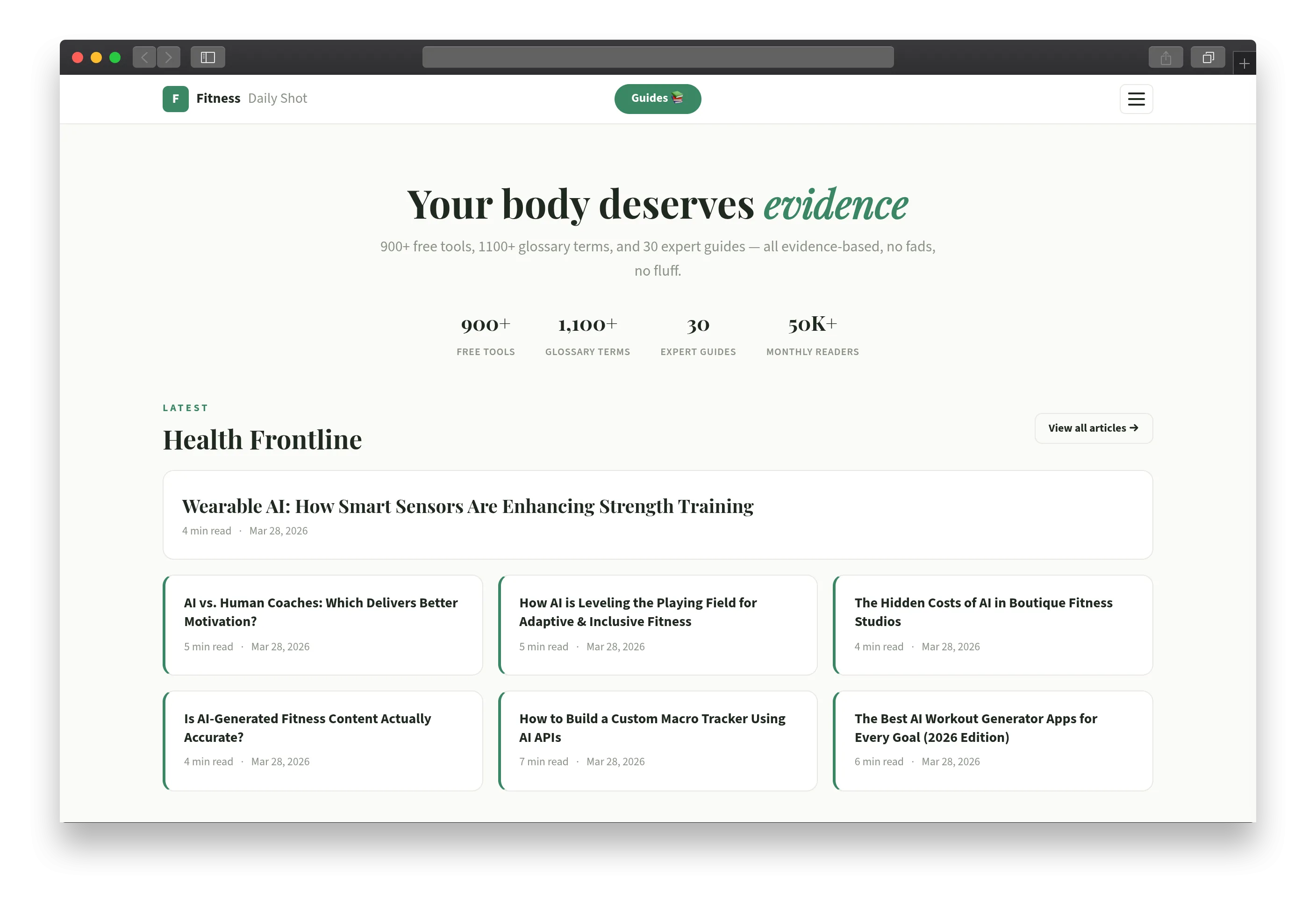 Fitness Daily Shot